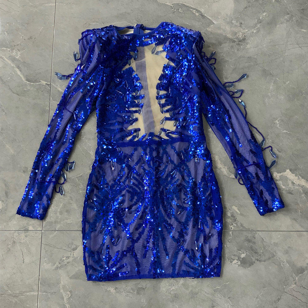 Blue Bodycon Dress HT2974 2