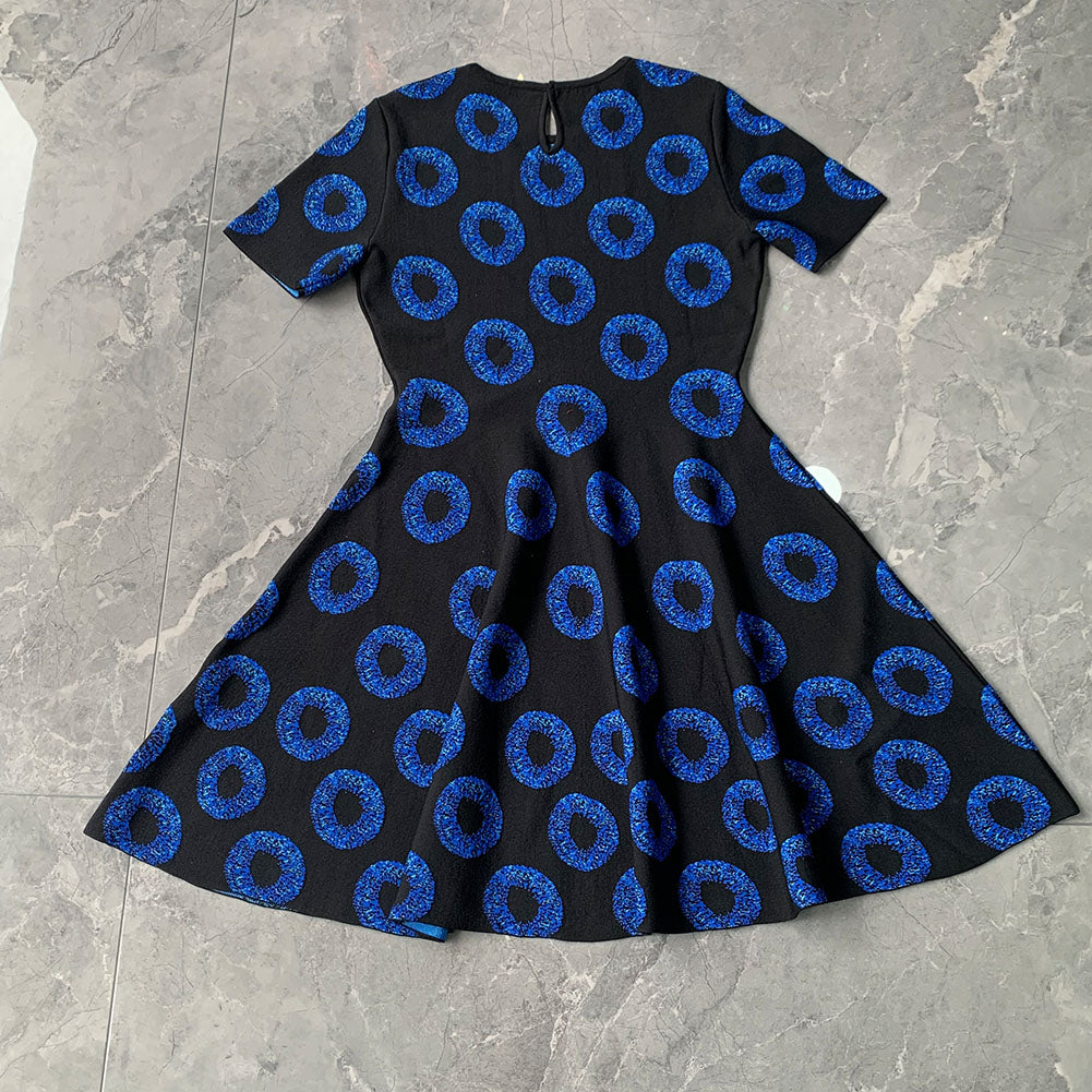 Black Blue Bodycon Dress HT2991