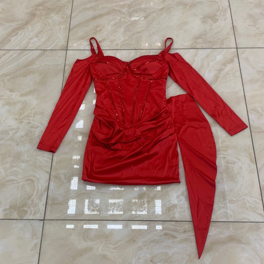 Red Bodycon Dress HT2995
