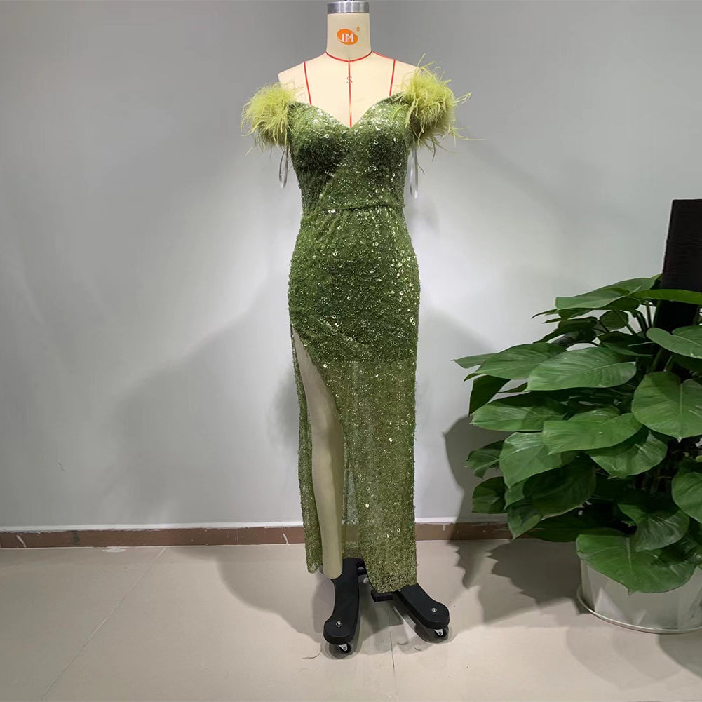 Green Bodycon Dress HT990