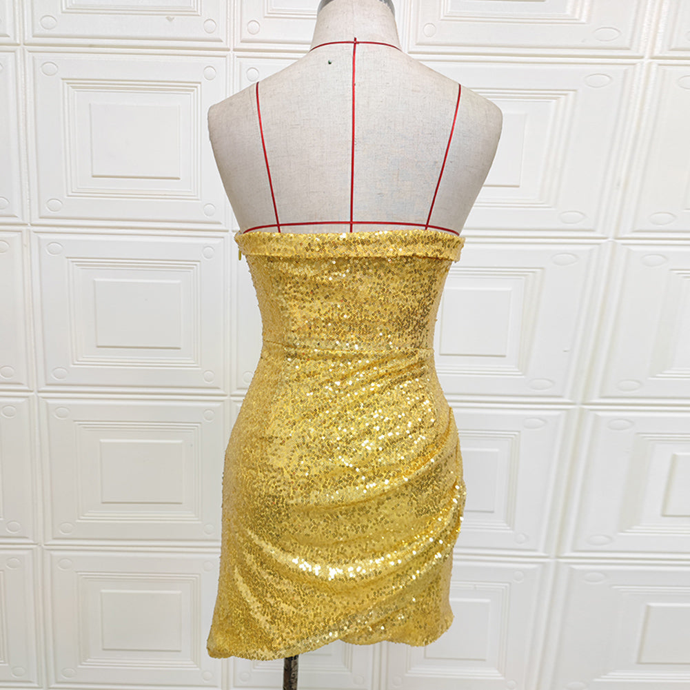 Gold Bodycon Dress KLY517 6
