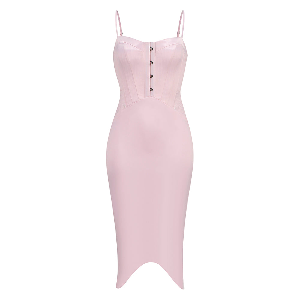 Pink Bodycon Dress KLYA27 4