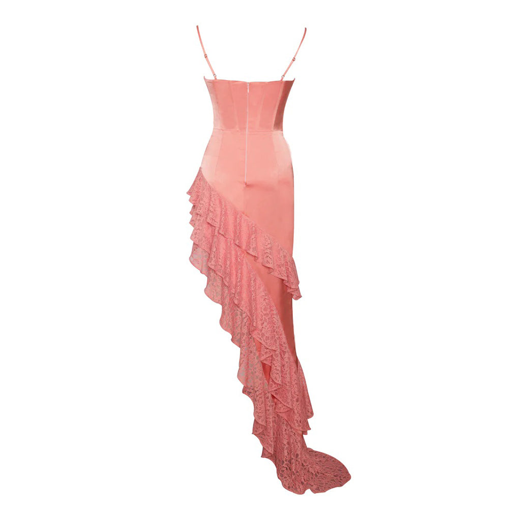 Strappy Sleeveless Lace Long Dress KLYF1031