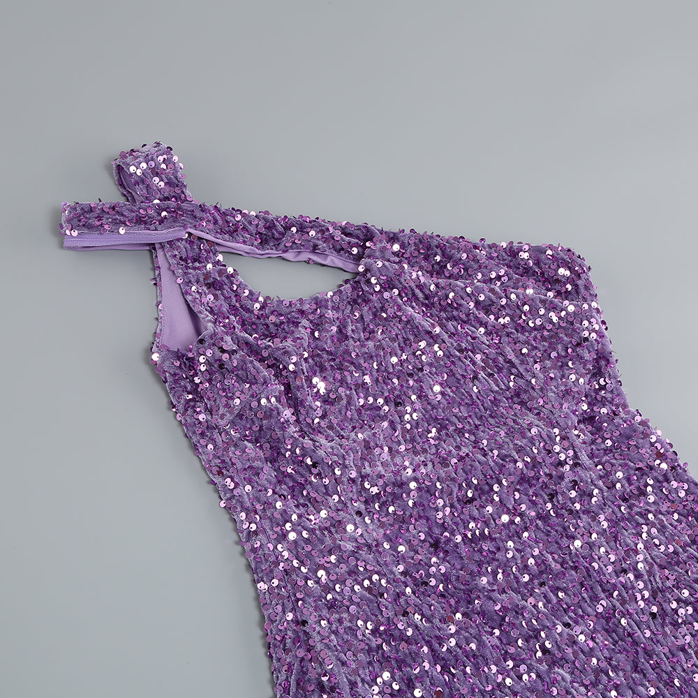 Purple Bodycon Dress KLYF611 3