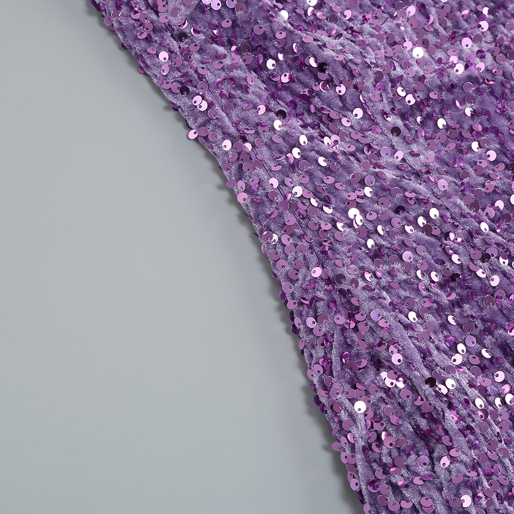Purple Bodycon Dress KLYF611 4