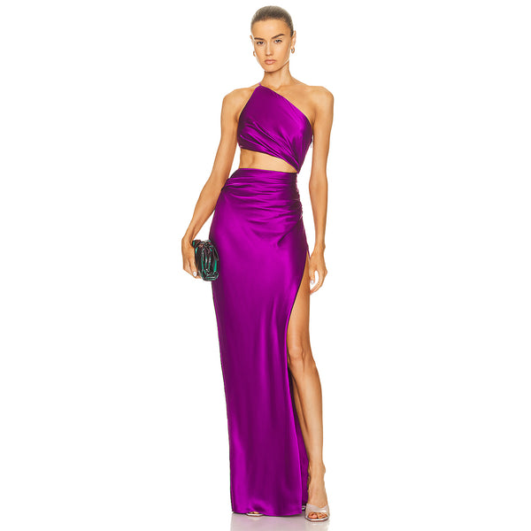Purple Bodycon Dress KLYF612 1