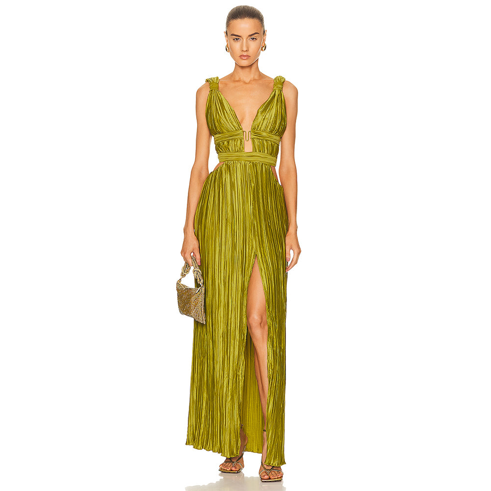 Chartreuse Bodycon Dress KLYF615
