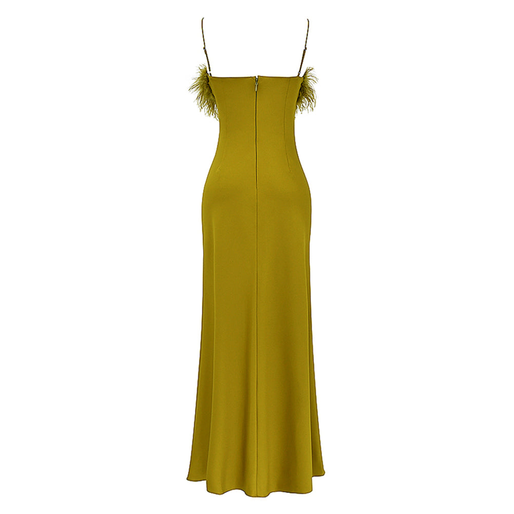 Chartreuse Bodycon Dress KLYF711 4