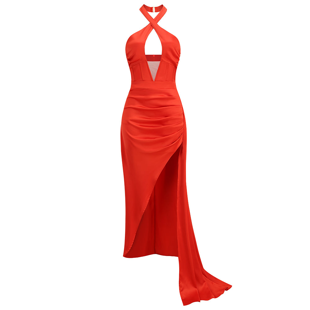 Orange Bodycon Dress KLYF819 5