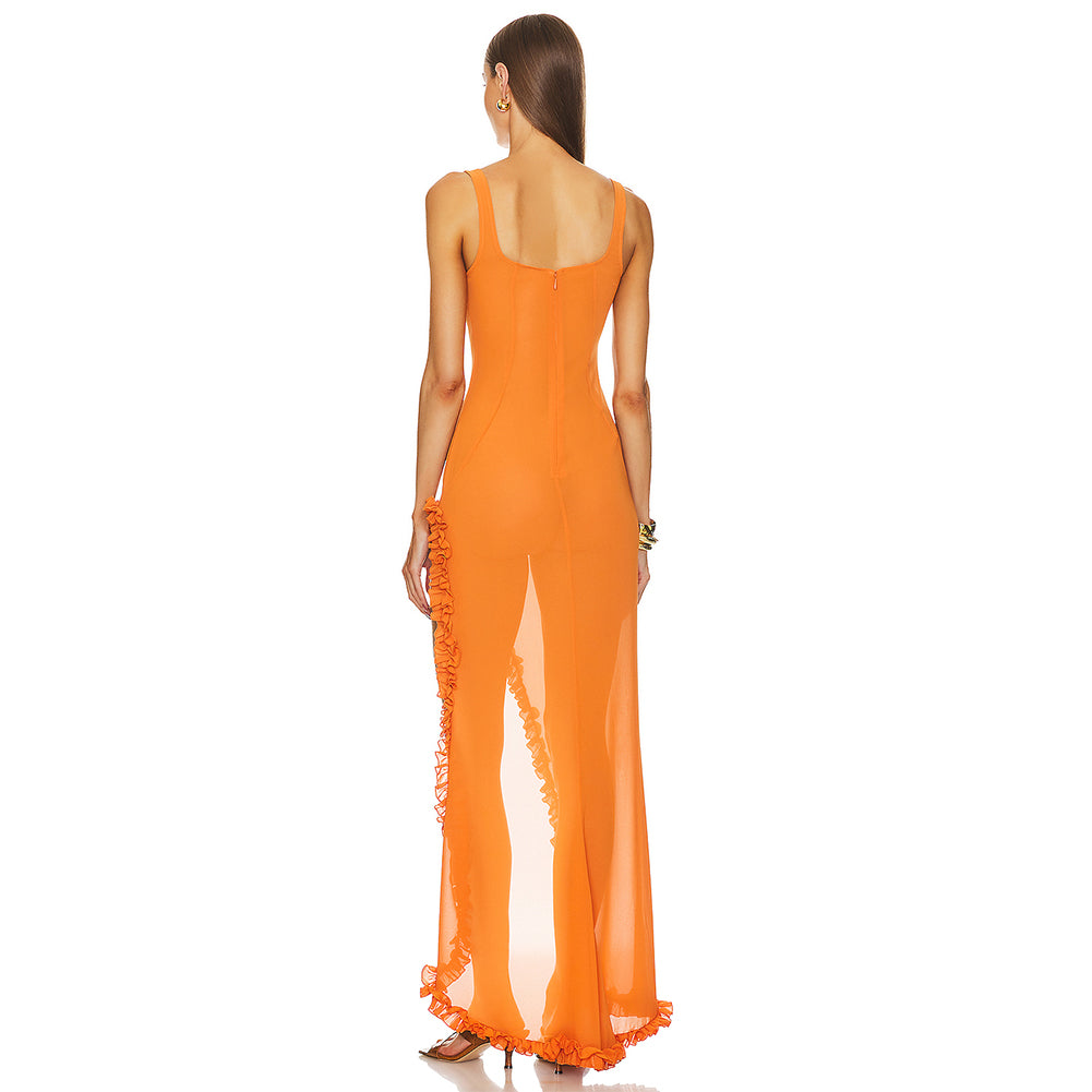 Orange Dress KLYF907