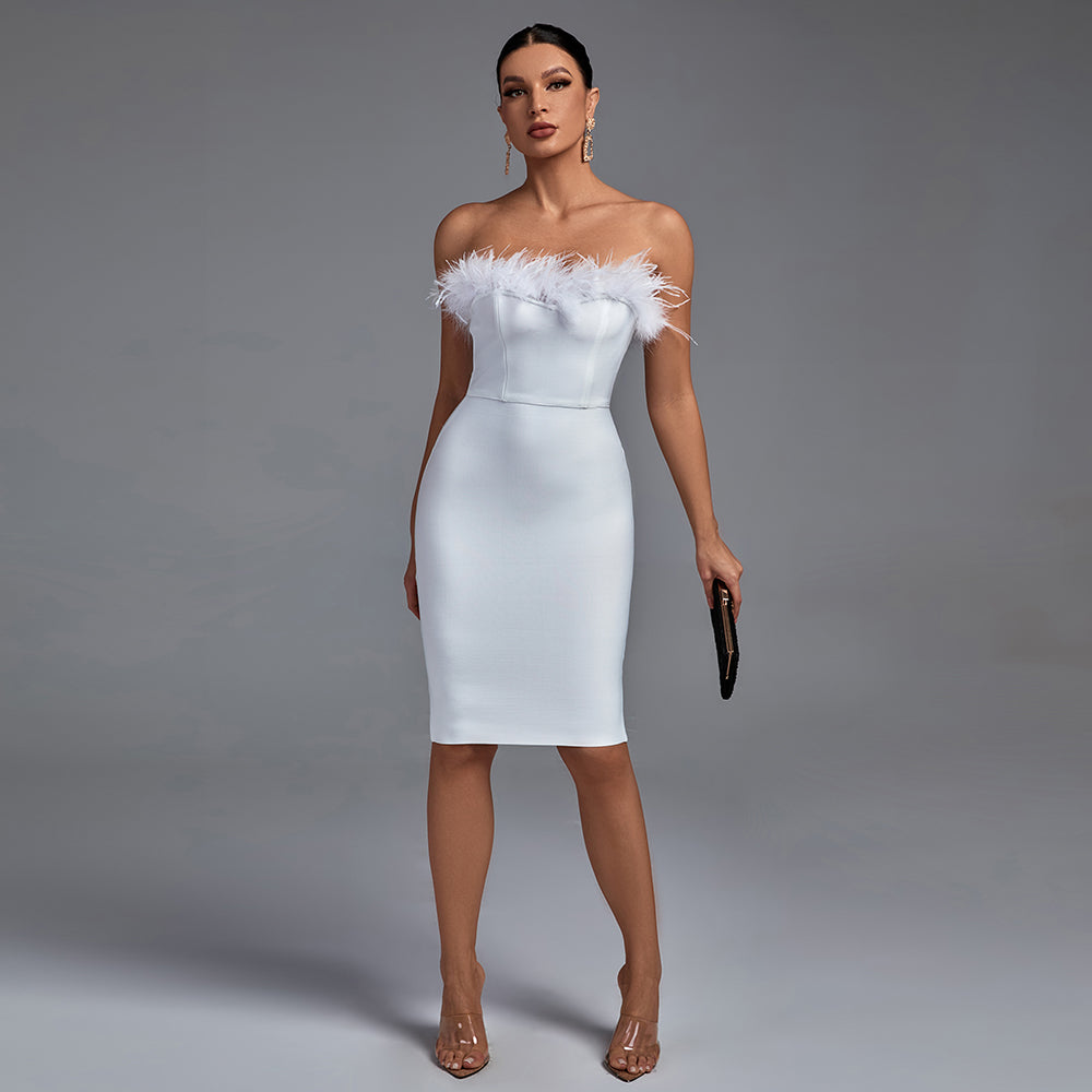 white midi bandage dress Black Women' Bandage Dress Plume Mini Summer Dress,Black, by Wolddress Birthday Party