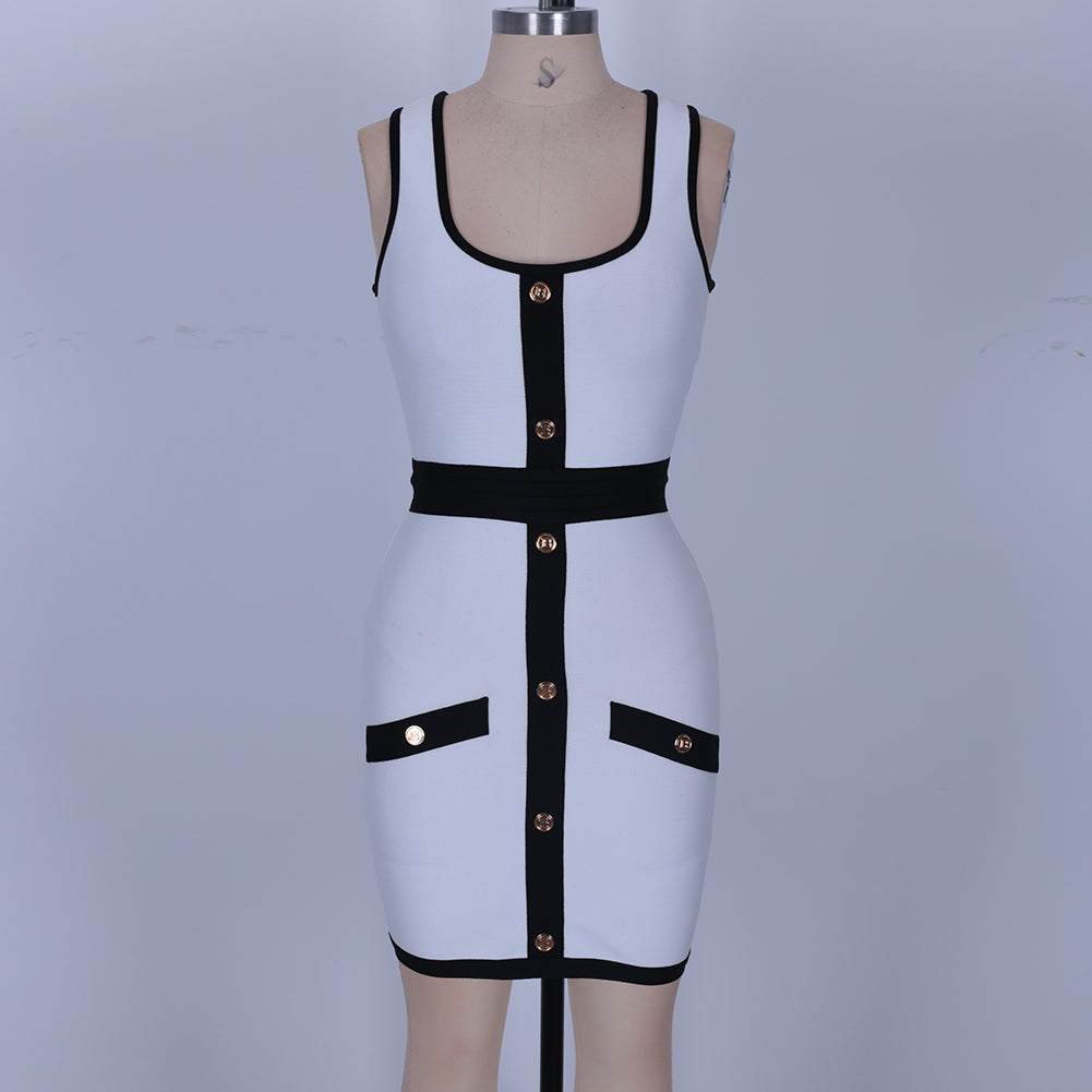 White Bandage Dress PF21109 4