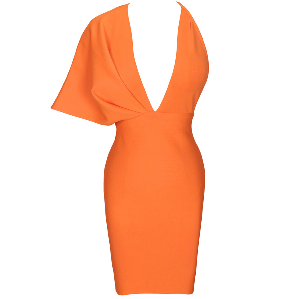 Orange Bandage Dress PF21408 5