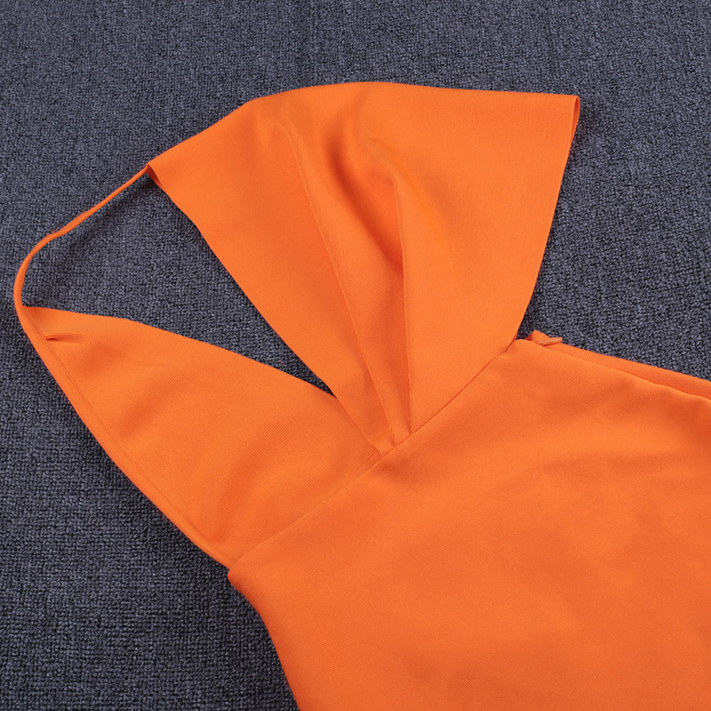 Orange Bandage Dress PF21408 9