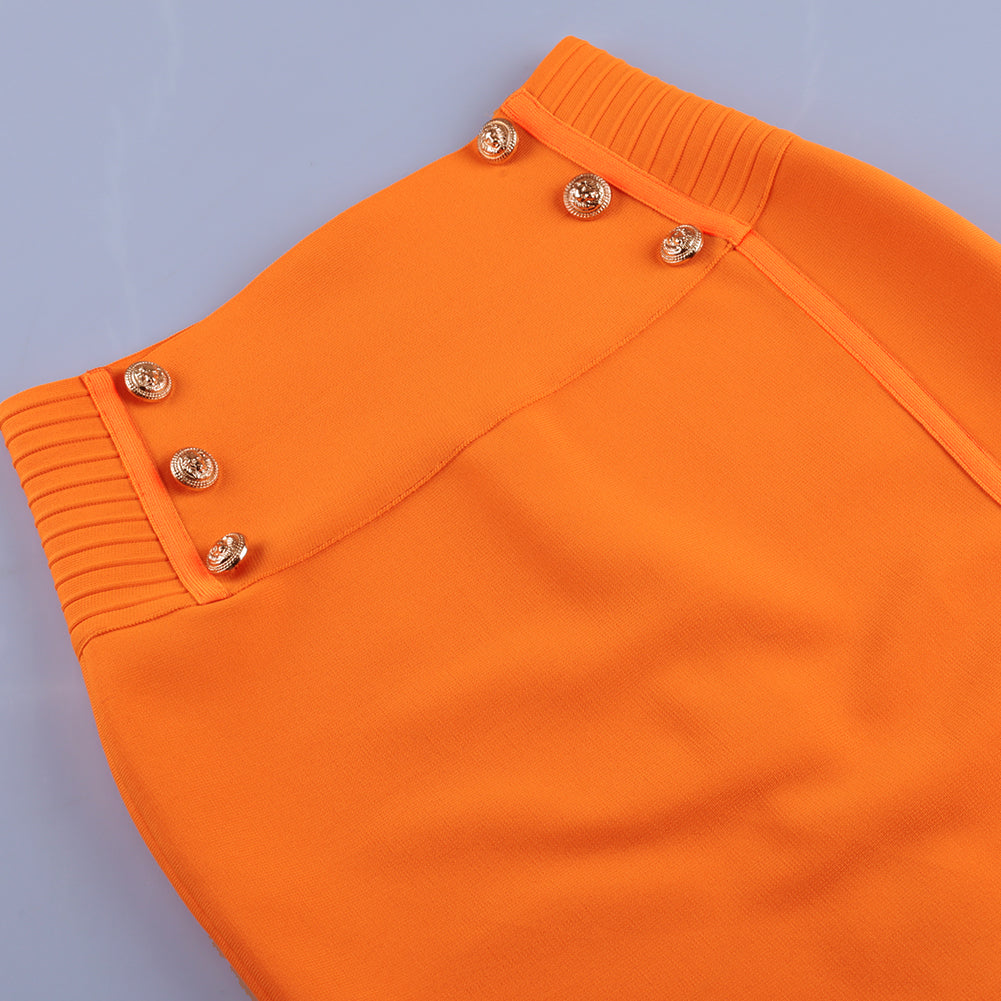 Orange Bandage Skirt PF21825 6