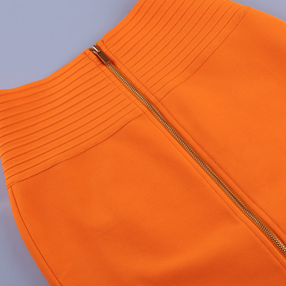 Orange Bandage Skirt PF21825 7