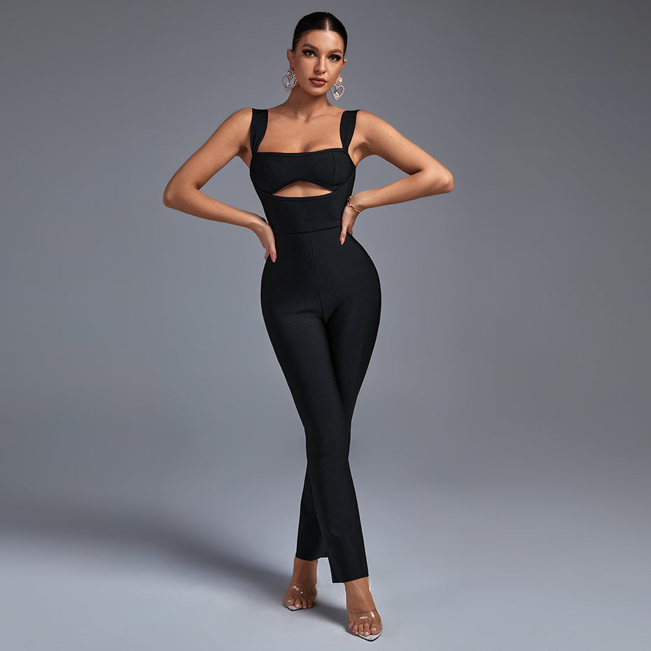 Strappy Hollow Out Bandage Jumpsuit