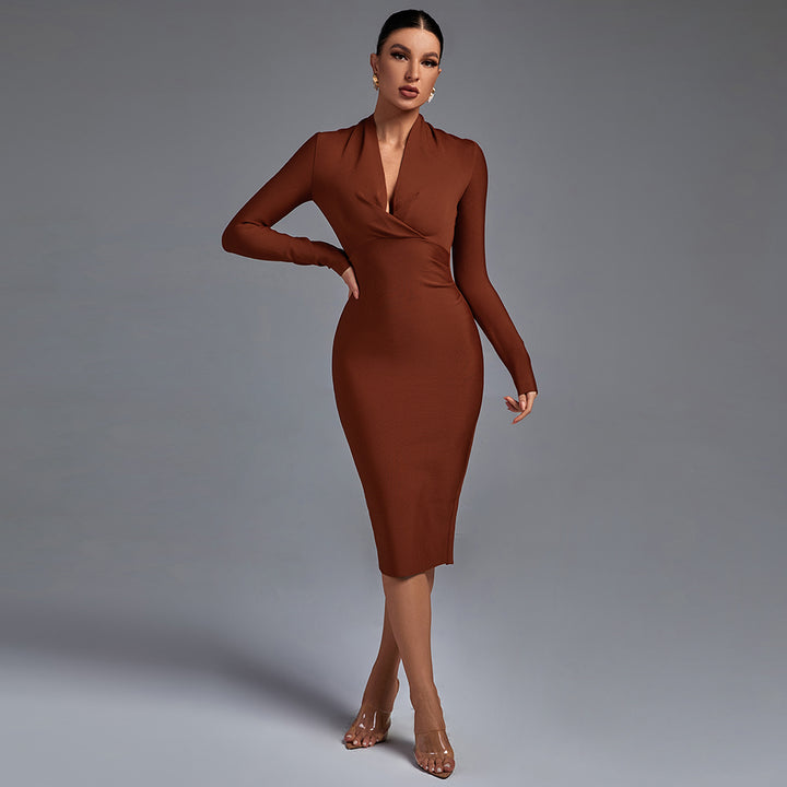 bandage dress with long sleeves Women' Bandage Dress Long Sleeve by Wolddress Vacation