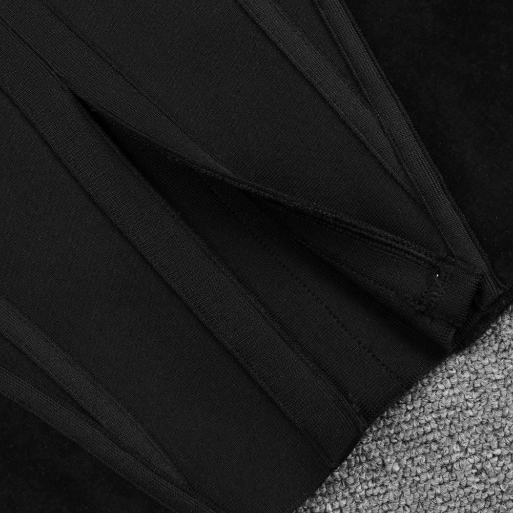 Strapless Sleeveless Striped Midi Bandage Dress PP19340