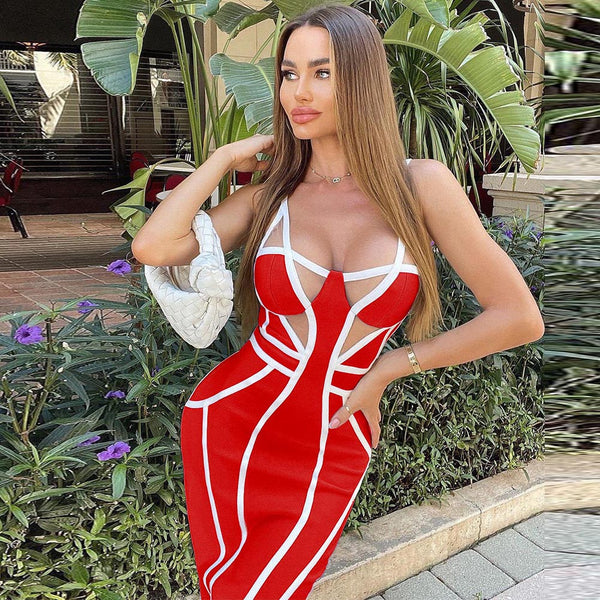 Red Bandage Dress PP211025 1