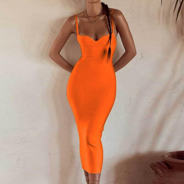 Orange Bandage Dress PP22052 1