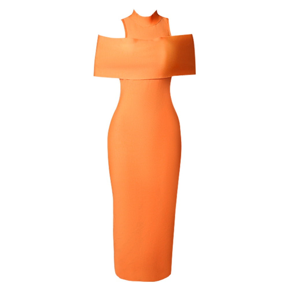 Orange Bandage Dress PZC1863 4