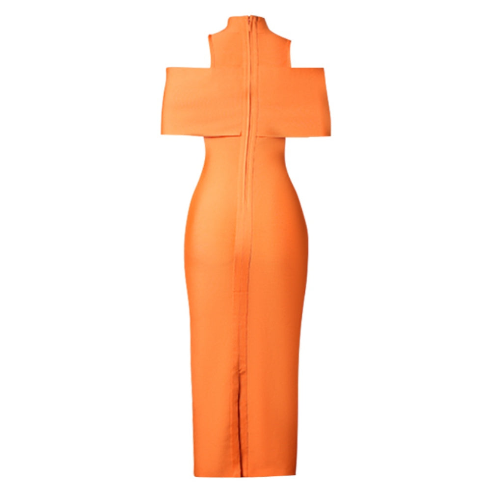 Orange Bandage Dress PZC1863 5