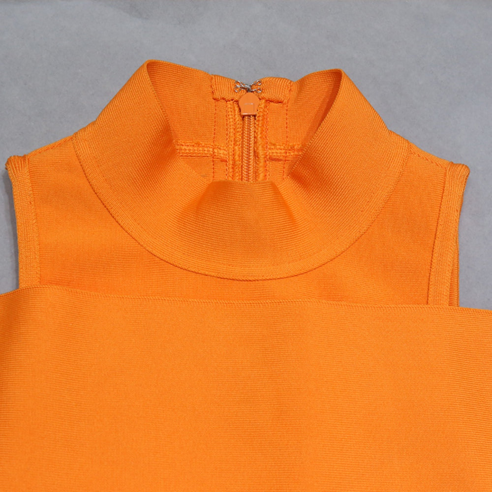 Orange Bandage Dress PZC1863 8