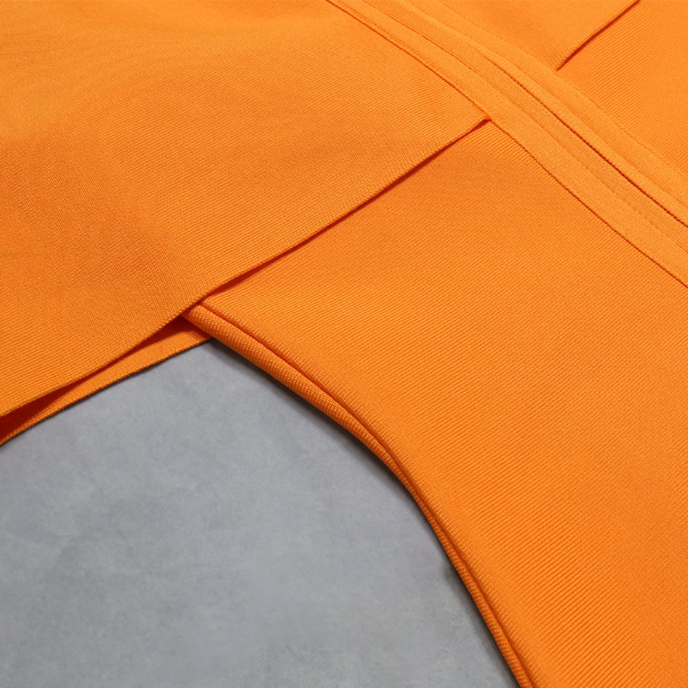 Orange Bandage Dress PZC1863 9