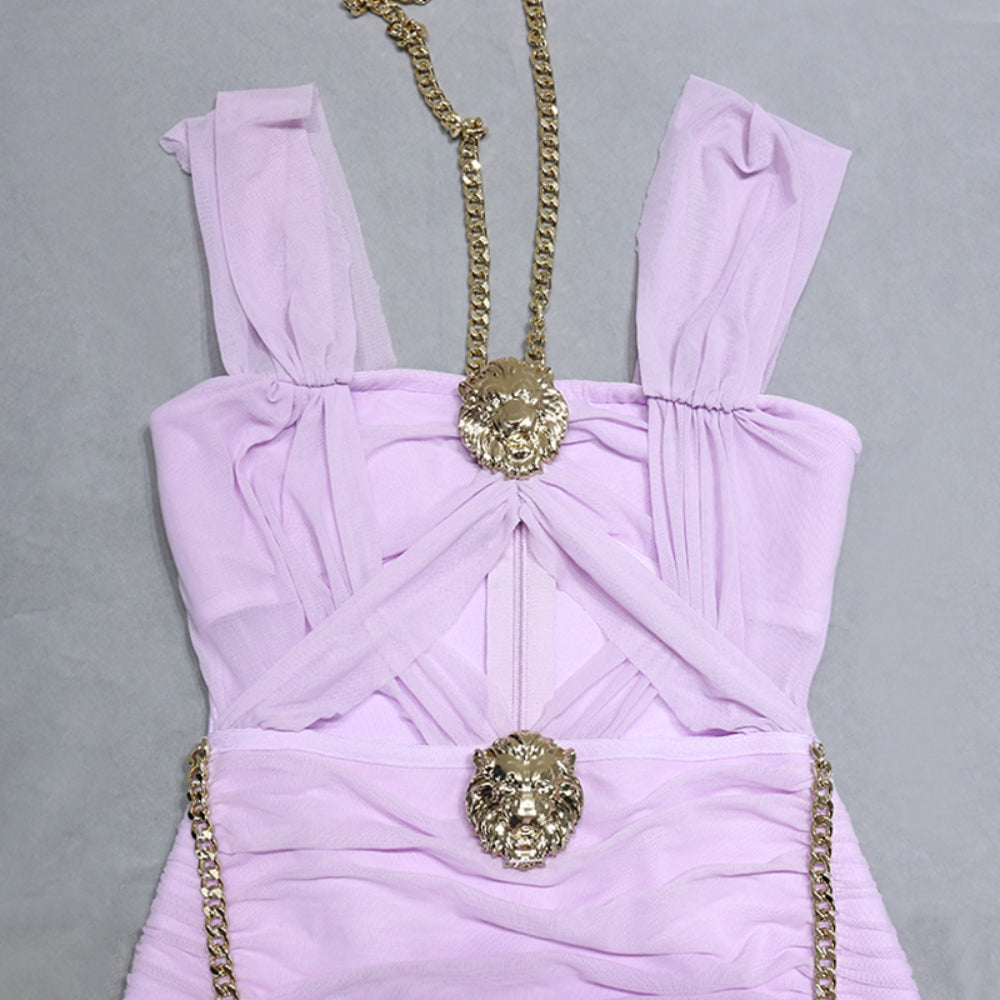 Purple Bandage Dress PZC2002 5