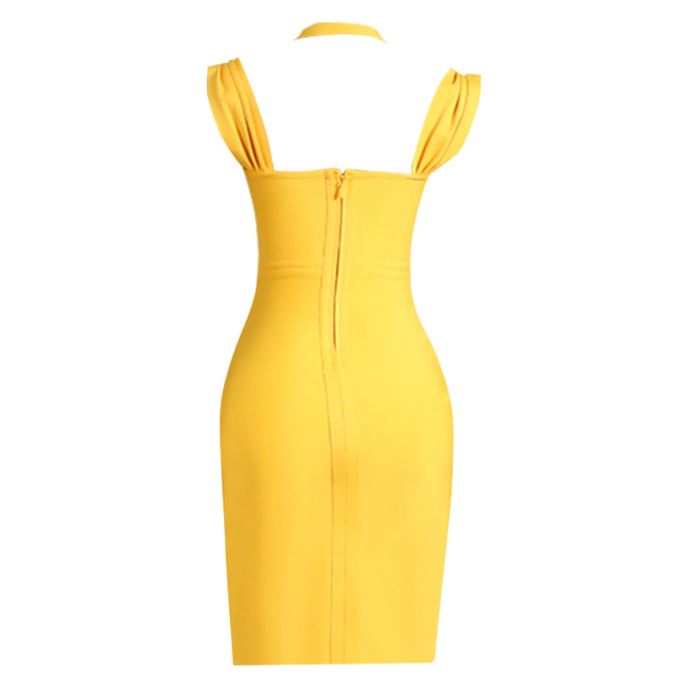 Yellow Bandage Dress PZC2158 6