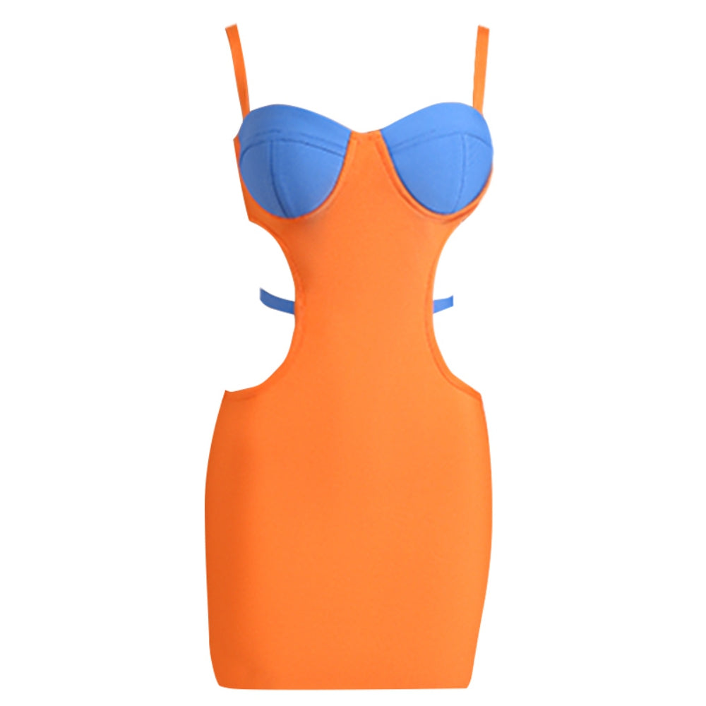 Orange Bandage Dress PZC2168 5