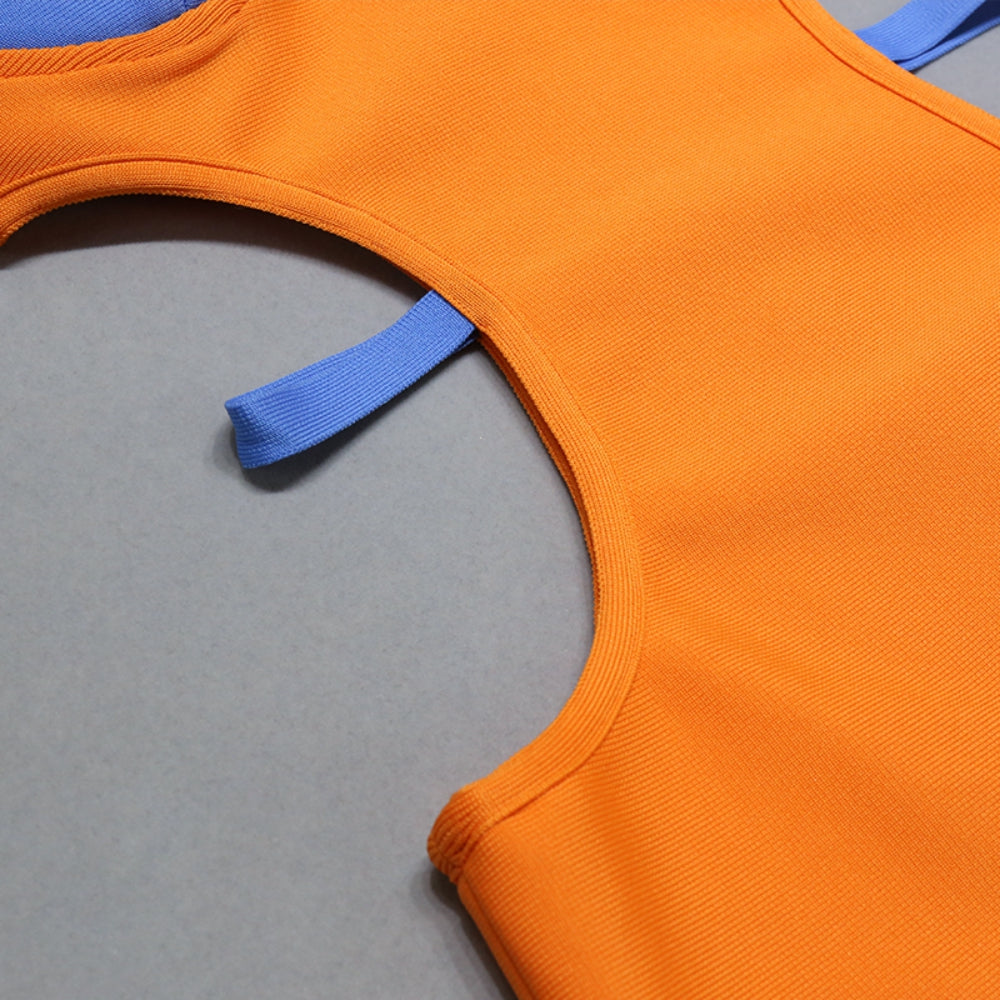 Orange Bandage Dress PZC2168 8