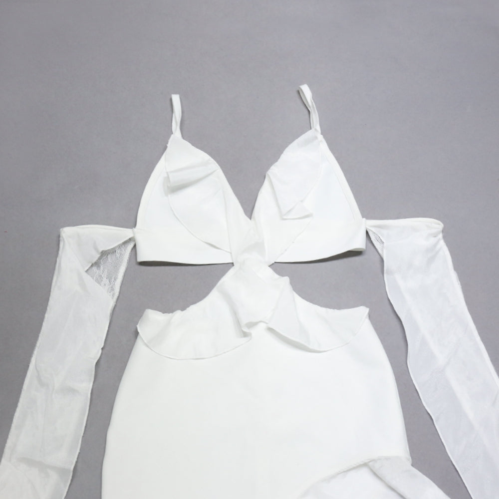 White Bandage Dress PZC2187 5