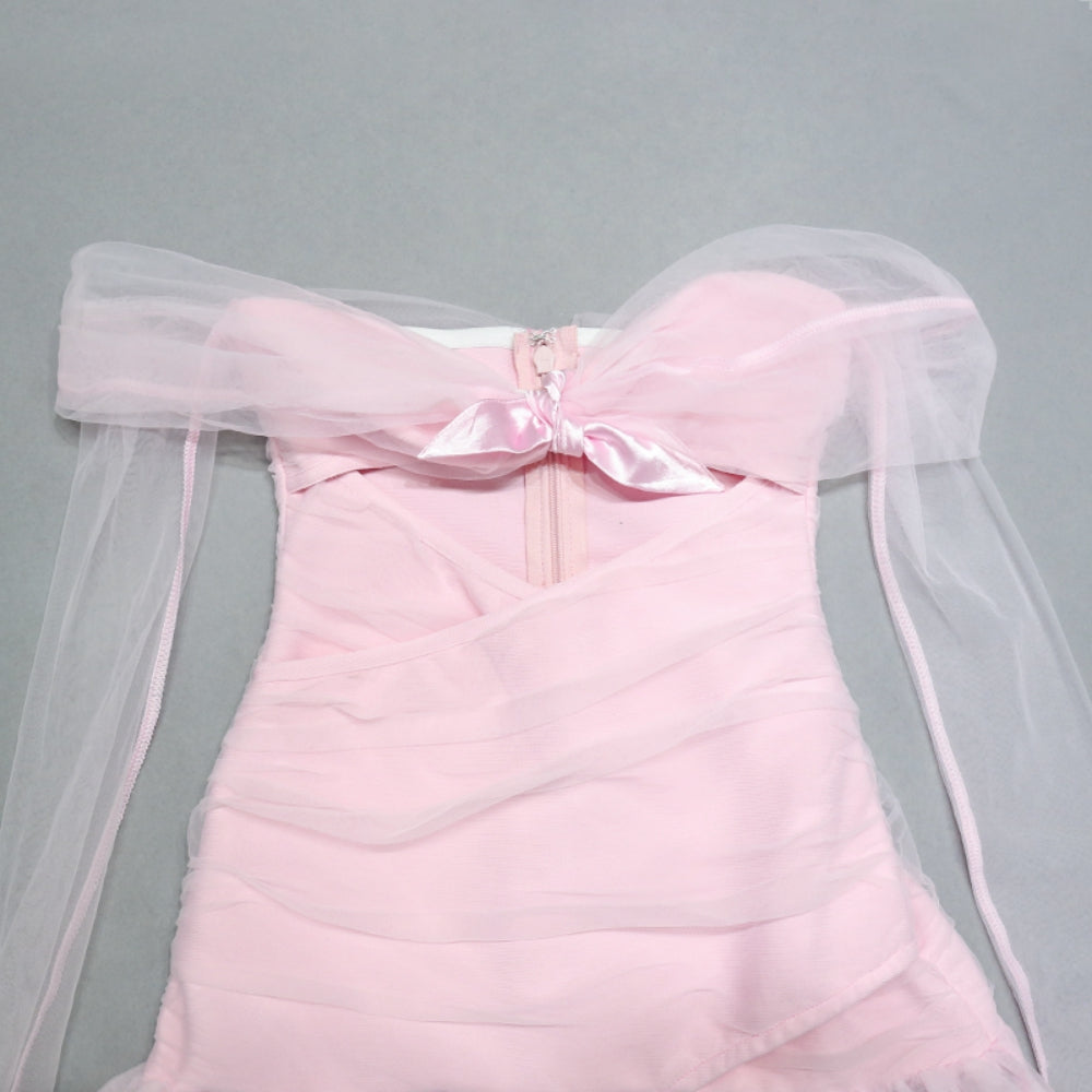 Pink Bandage Dress PZC2298 5