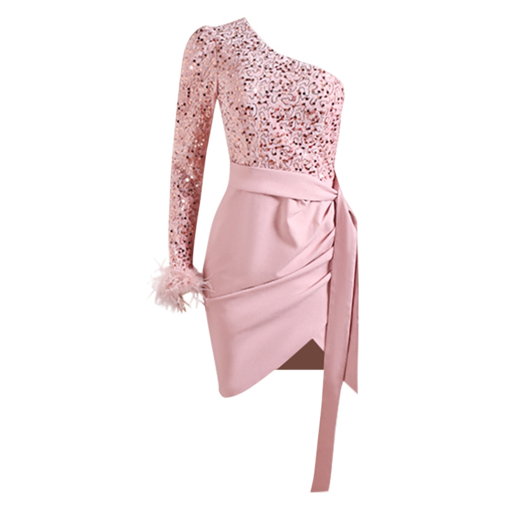 Pink Bodycon Dress PZL007 5