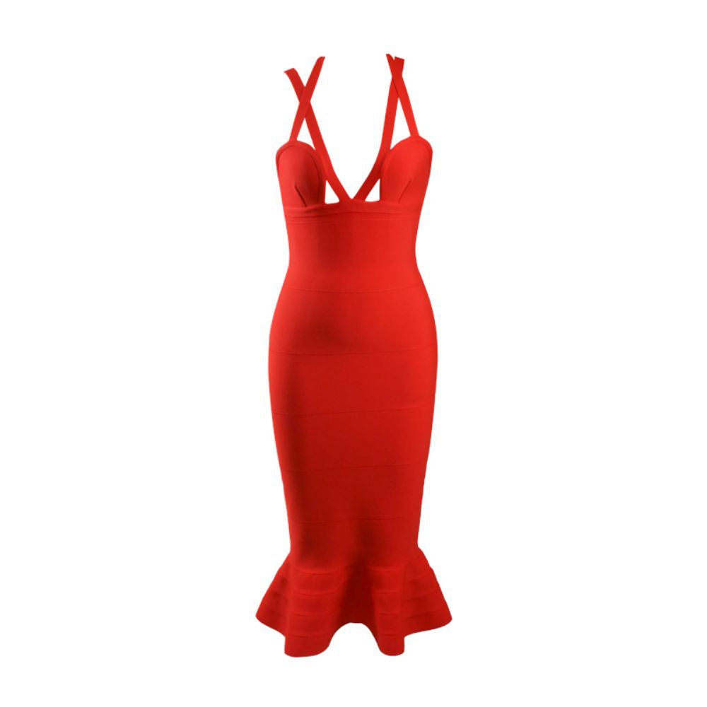 Red Bandage Dress PZL2825 5