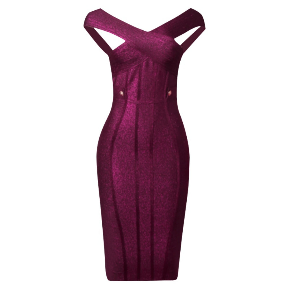 Purple Bandage Dress PZL3038 4