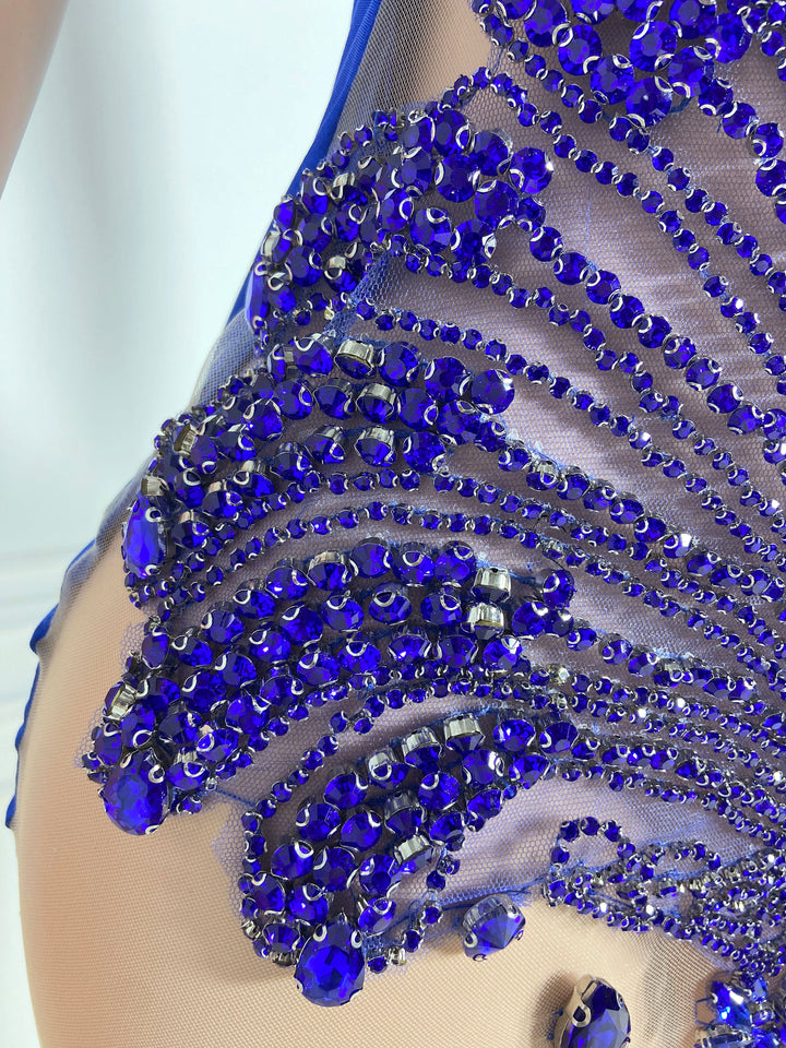 Blue Sheer Elegance Dress