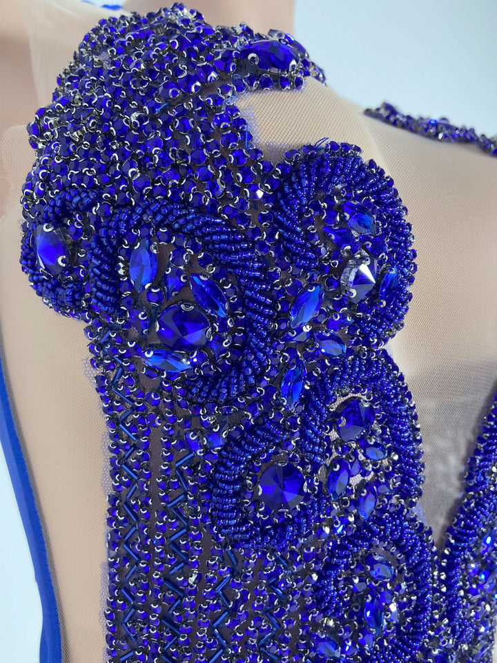 Blue Sheer Elegance Dress