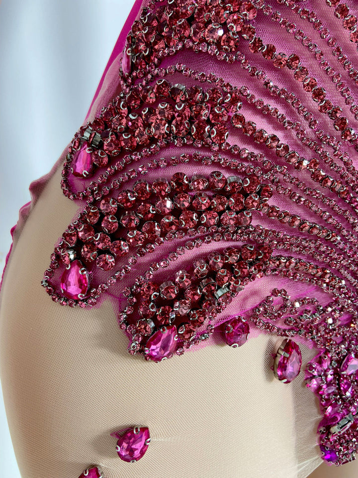 Rose Gold Sheer Elegance Dress