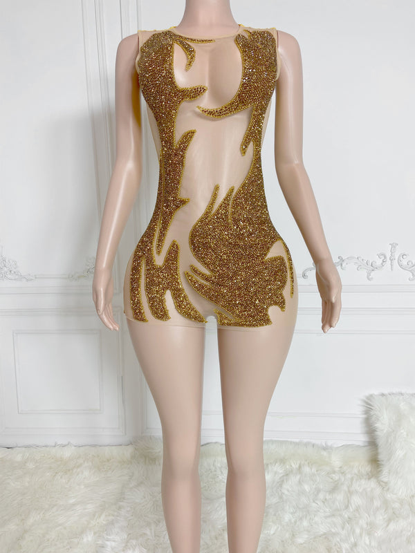 Golden Elegance Dress