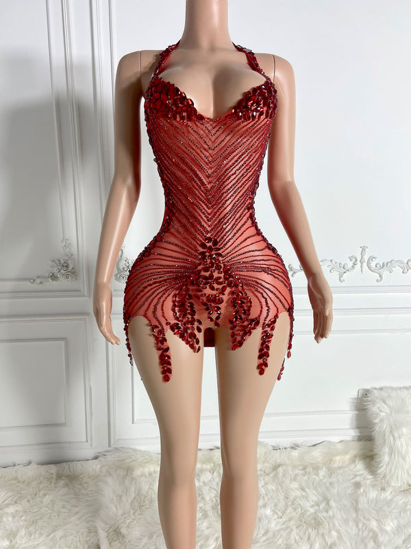 Scarlet Ember Red Sizzle Dress