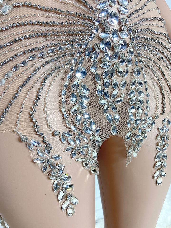 Silvery Halter Chic Dress