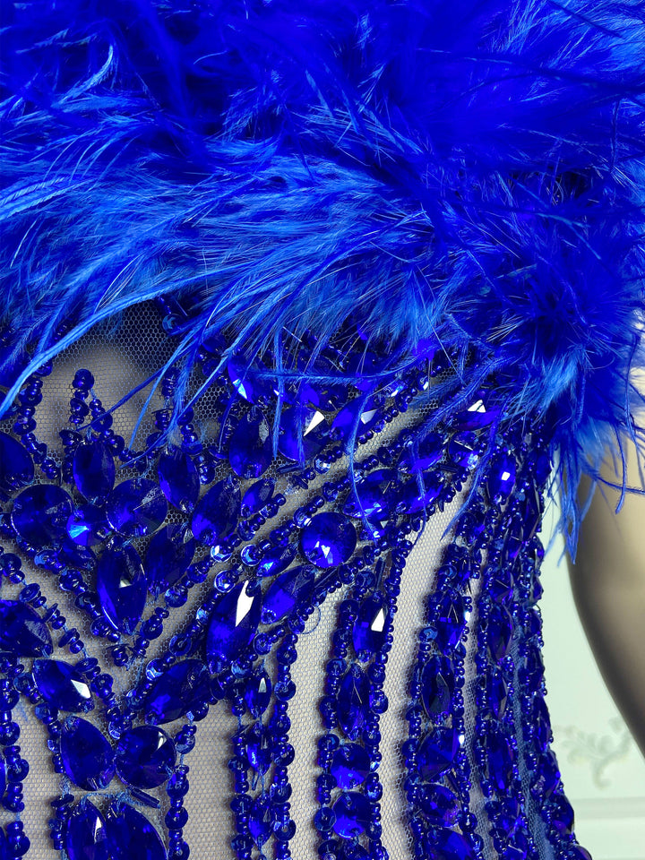 Alluring Feather Mini Dress