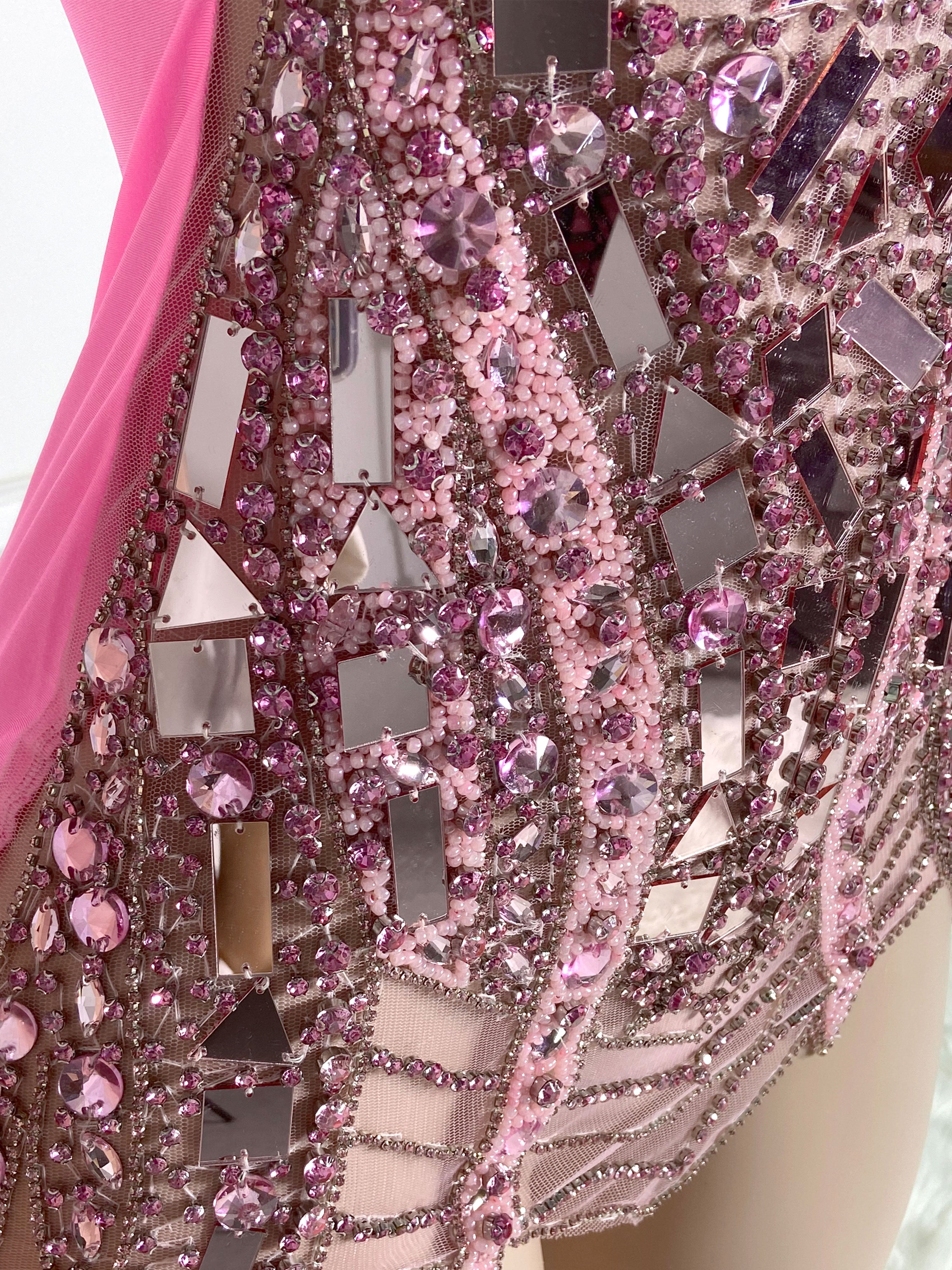 Enchanting Pink Backless Mini Dress