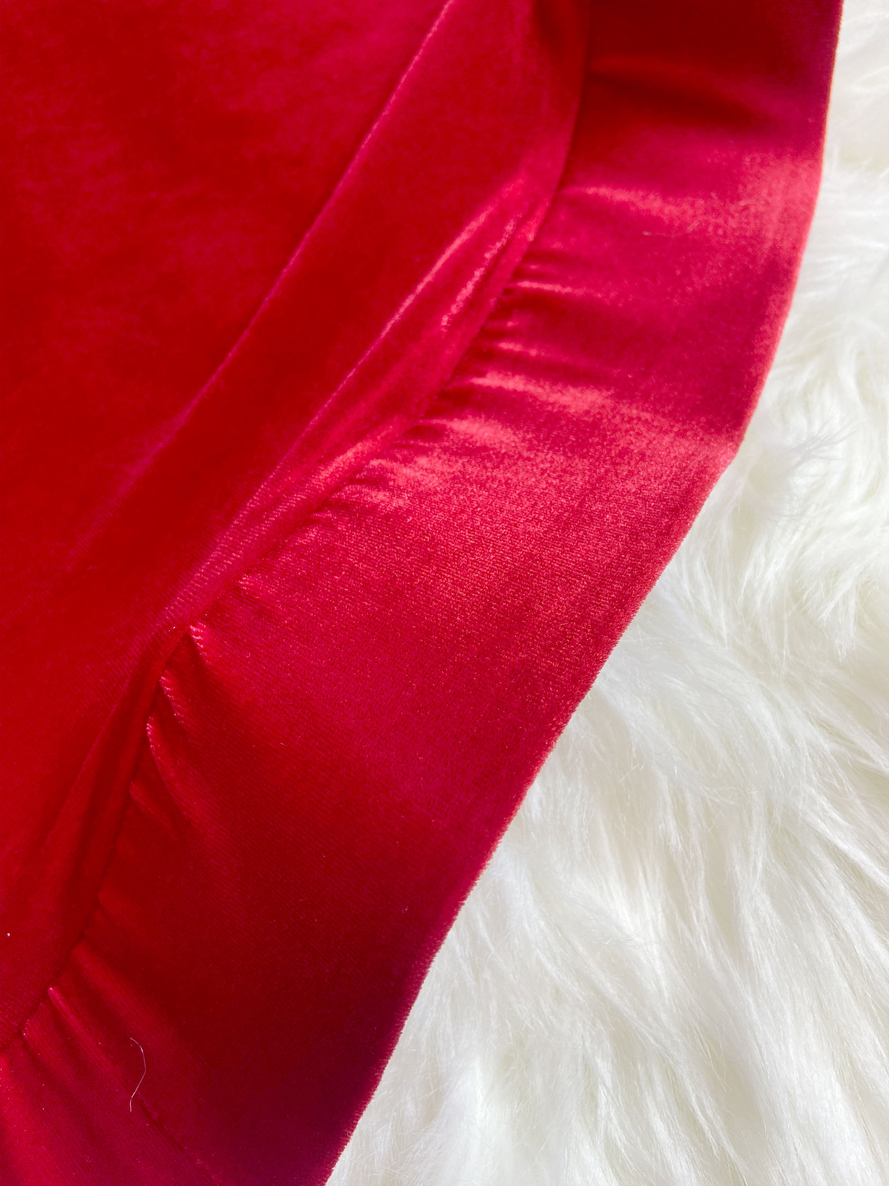 Ruby Red Velvet Maxi Gowns