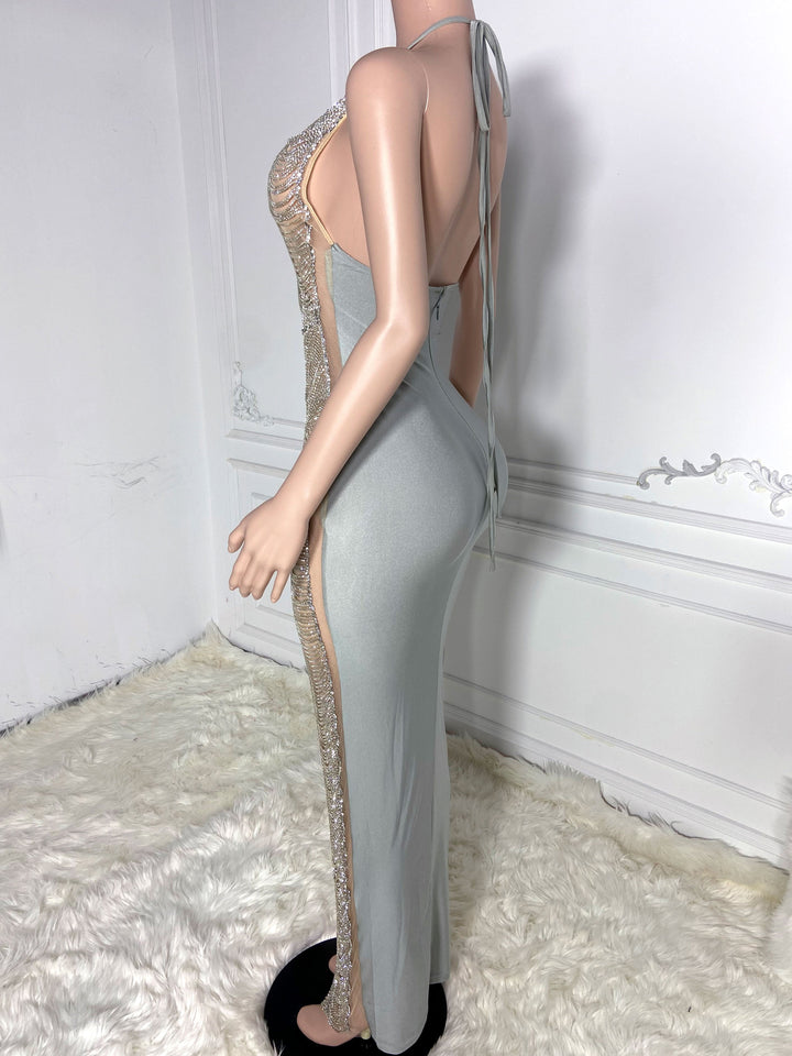 Silver Rhinestone Dress