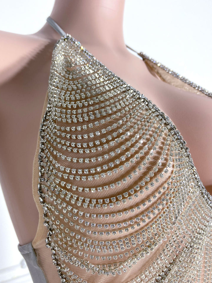 Silver Rhinestone Dress
