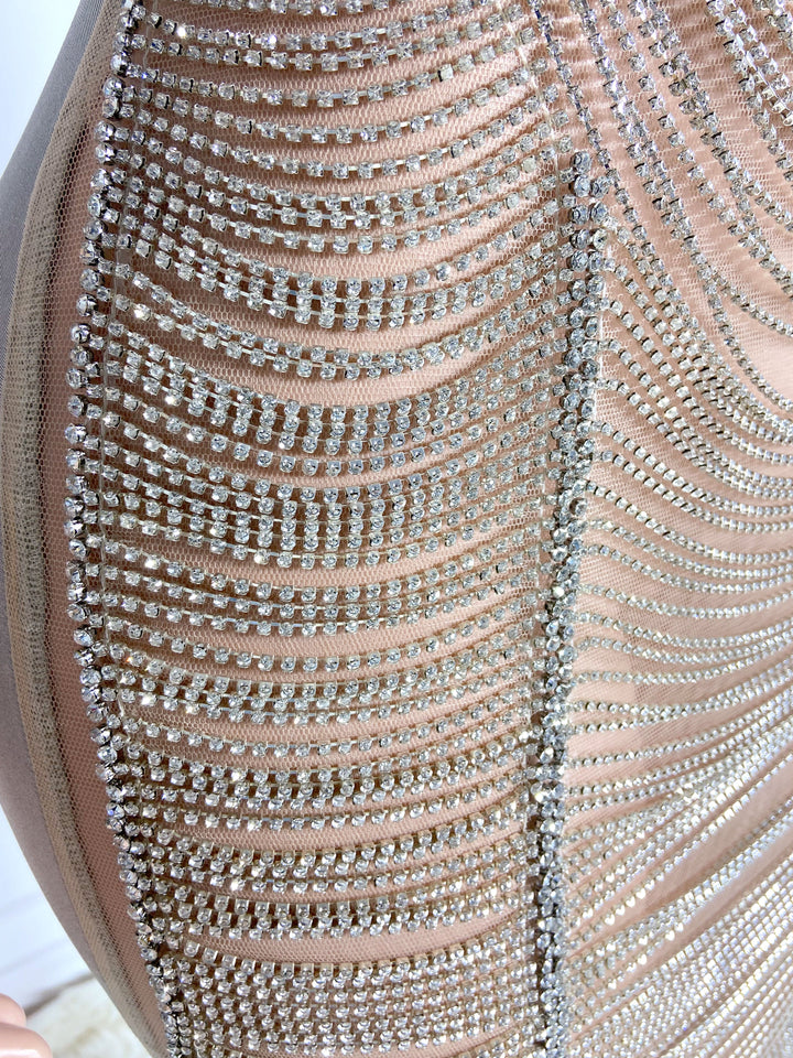 Silver Rhinestone Dress